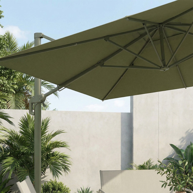 Veya - Parasol rectangulaire déporté en aluminium 3x4m