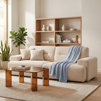 Remo - Table basse carrée en verre 80x80cm