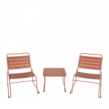 Solena - Salon de jardin 2 personnes en acier traité