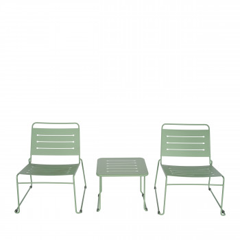 Solena - Salon de jardin 2 personnes en acier traité