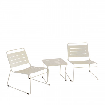 Solena - Salon de jardin 2 personnes en acier traité