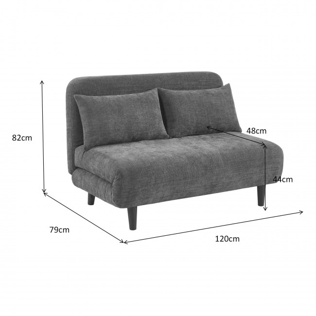 Nella - Canapé convertible 2 places en tissu