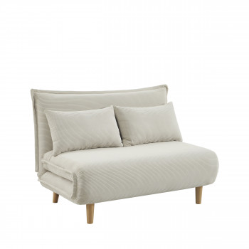Nella - Canapé convertible 2 places en velours côtelé