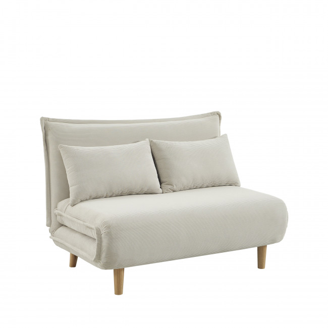 Nella - Canapé convertible 2 places en velours côtelé