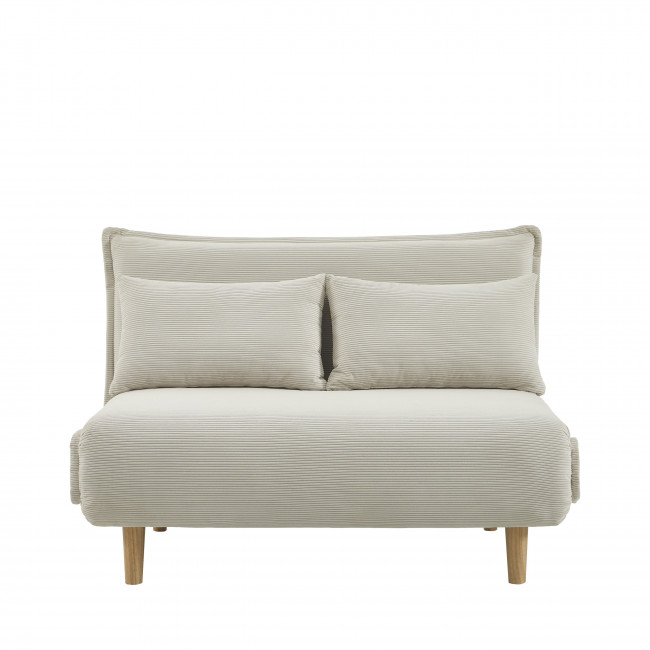 Nella - Canapé convertible 2 places en velours côtelé