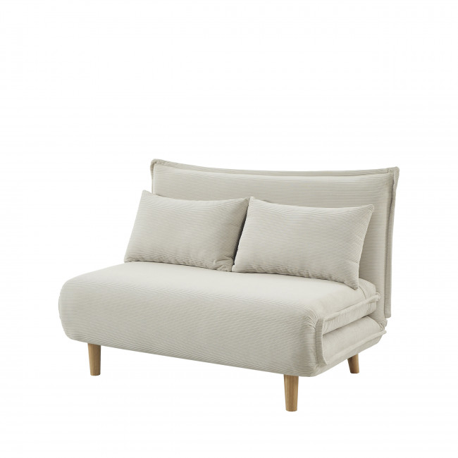 Nella - Canapé convertible 2 places en velours côtelé