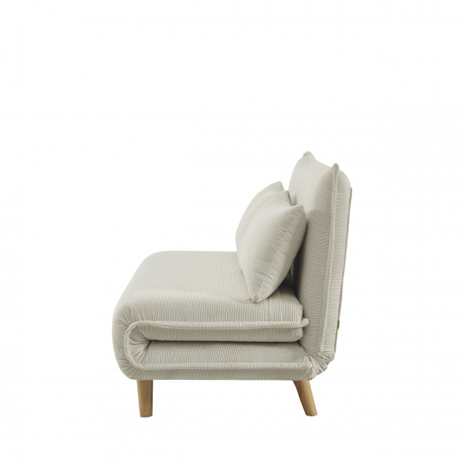 Nella - Canapé convertible 2 places en velours côtelé