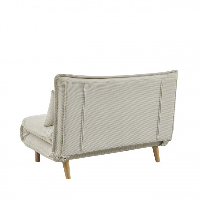 Nella - Canapé convertible 2 places en velours côtelé
