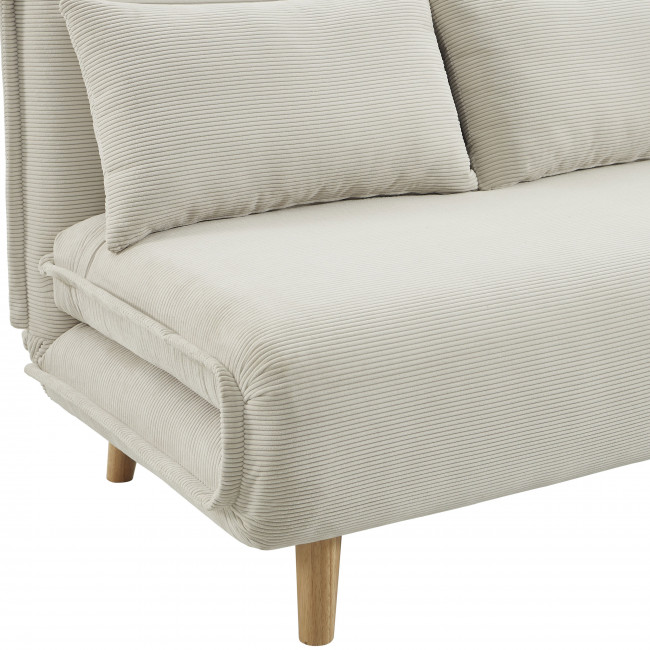 Nella - Canapé convertible 2 places en velours côtelé