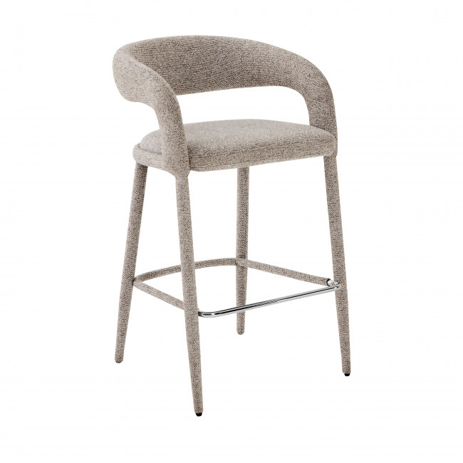 Romy - Lot de 2 chaises de bar en tissu H75cm