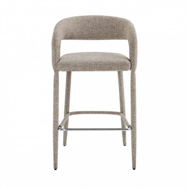 Romy - Lot de 2 chaises de bar en tissu H75cm