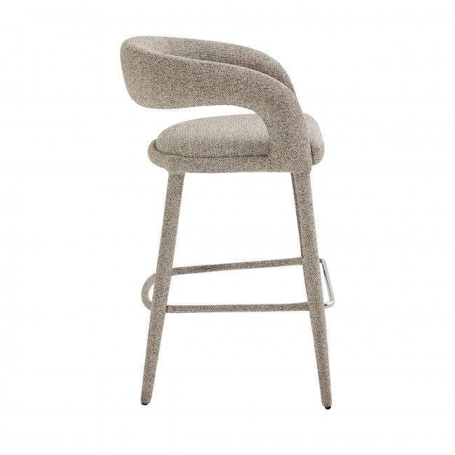 Romy - Lot de 2 chaises de bar en tissu H75cm