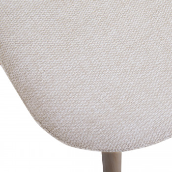 Gaston - Lot de 2 chaises en tissu piètement effet bois