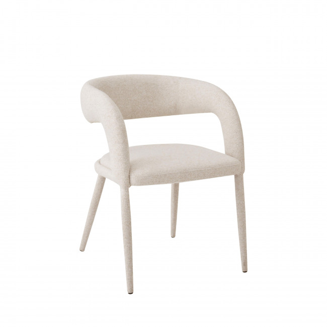 Romy - Lot de 2 fauteuils de table en tissu