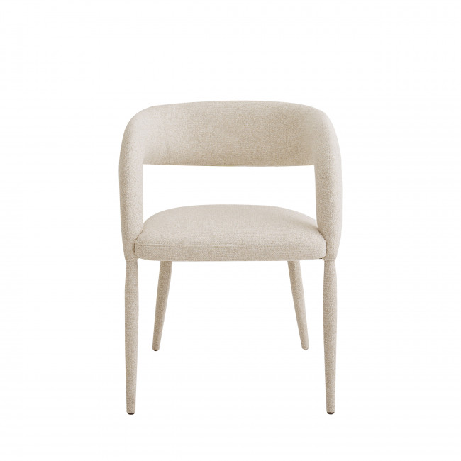 Romy - Lot de 2 fauteuils de table en tissu