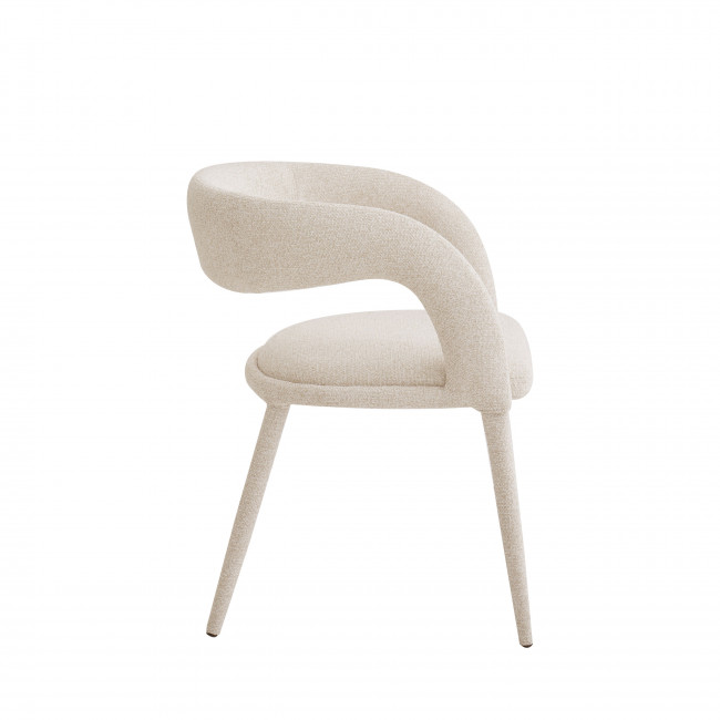 Romy - Lot de 2 fauteuils de table en tissu