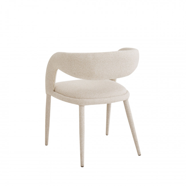 Romy - Lot de 2 fauteuils de table en tissu