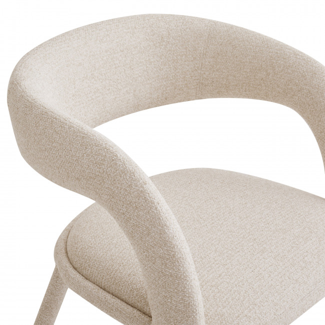 Romy - Lot de 2 fauteuils de table en tissu