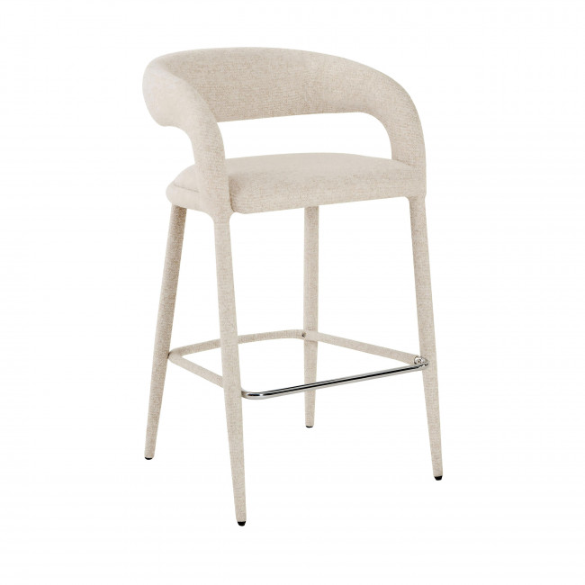 Romy - Lot de 2 chaises de bar en tissu H75cm