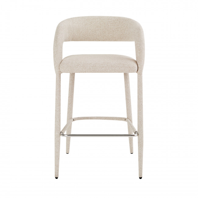 Romy - Lot de 2 chaises de bar en tissu H75cm