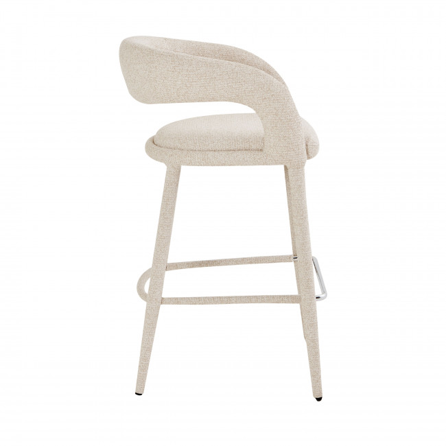 Romy - Lot de 2 chaises de bar en tissu H75cm