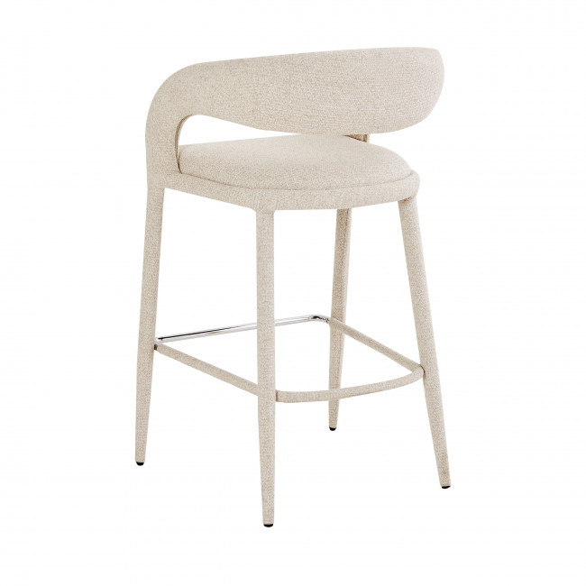 Romy - Lot de 2 chaises de bar en tissu H75cm