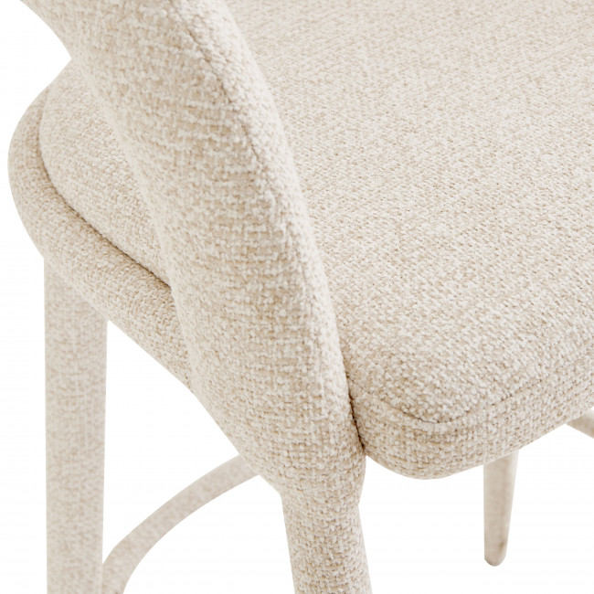 Romy - Lot de 2 chaises de bar en tissu H75cm