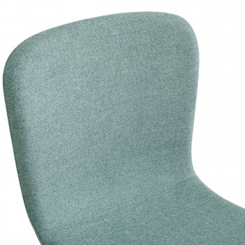 Gaston - Lot de 2 chaises en tissu piètement effet bois