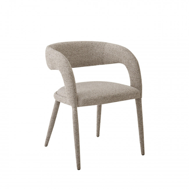 Romy - Lot de 2 fauteuils de table en tissu