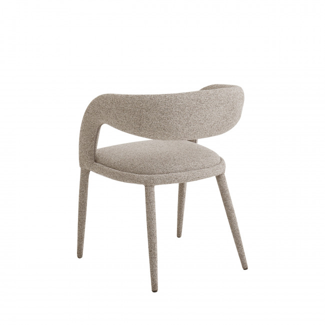 Romy - Lot de 2 fauteuils de table en tissu