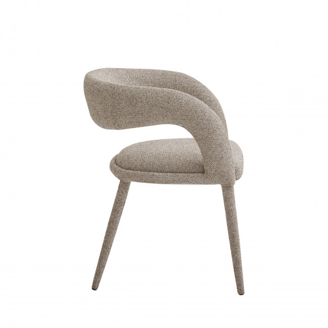 Romy - Lot de 2 fauteuils de table en tissu