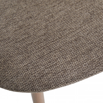 Gaston - Lot de 2 chaises en tissu piètement effet bois