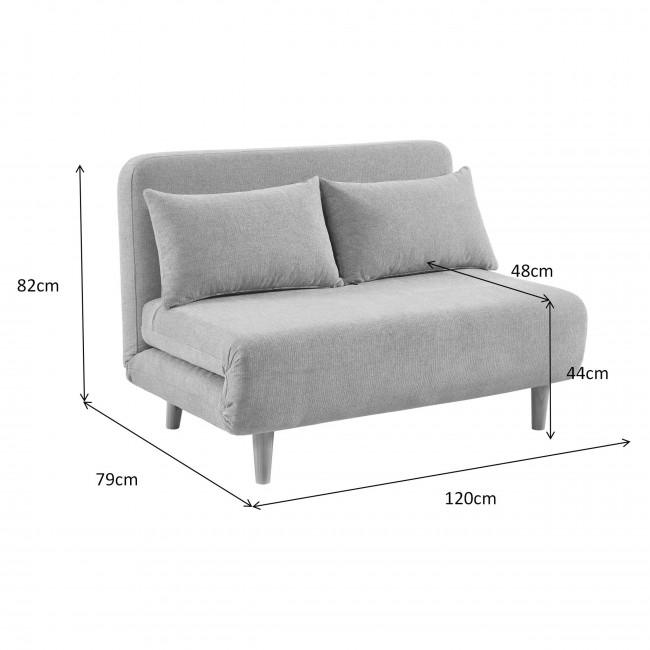 Nella - Canapé convertible 2 places en tissu
