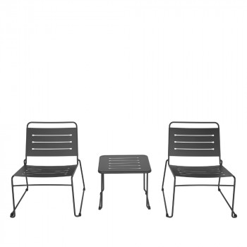 Solena - Salon de jardin 2 personnes en acier traité