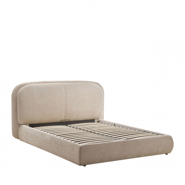 Claudie - Lit coffre en tissu 160x200cm