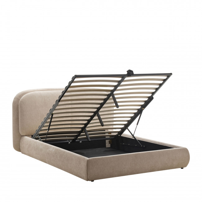 Claudie - Lit coffre en tissu 160x200cm