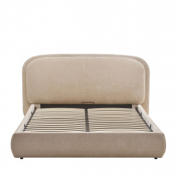 Claudie - Lit coffre en tissu 160x200cm
