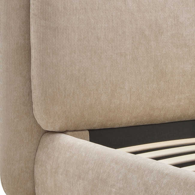 Claudie - Lit coffre en tissu 160x200cm