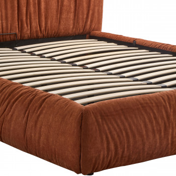 Livia - Lit coffre en tissu 160x200cm