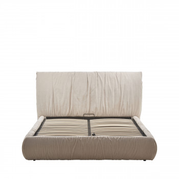 Livia - Lit coffre en tissu 160x200cm