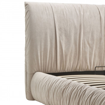 Livia - Lit coffre en tissu 160x200cm