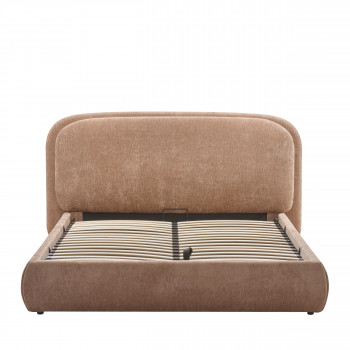 Claudie - Lit coffre en tissu 160x200cm