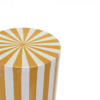 Lupa - Table d'appoint ronde à rayures ø35cm