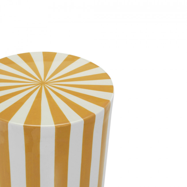 Lupa - Table d'appoint ronde à rayures ø35cm