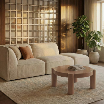 Mopi - Table basse ronde en bois laqué ø85cm