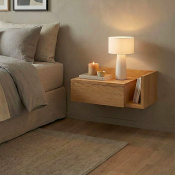 Kamichi - Table de chevet murale réversible en bois