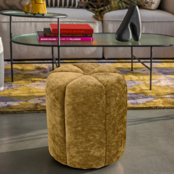 Flower - Pouf rond en tissu ø38cm