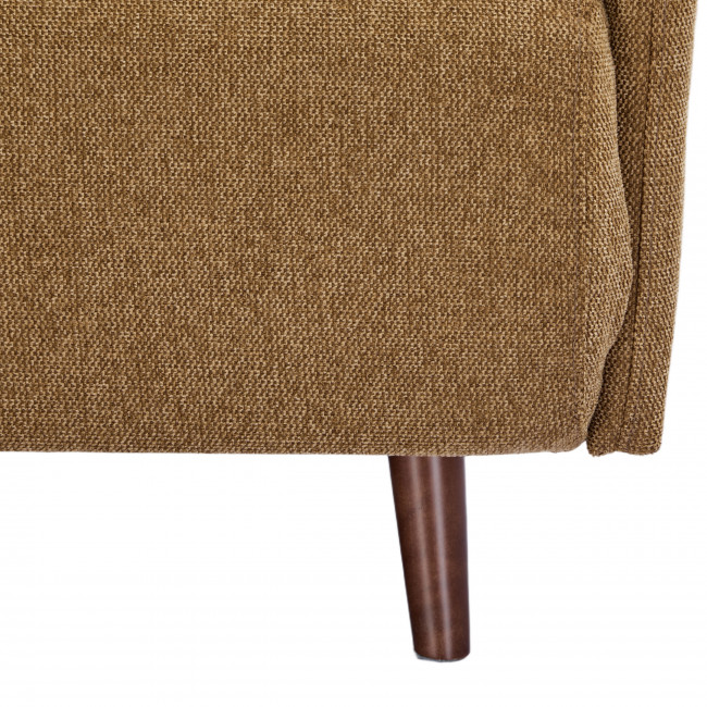 Belushi - Fauteuil convertible en tissu pieds bois foncé