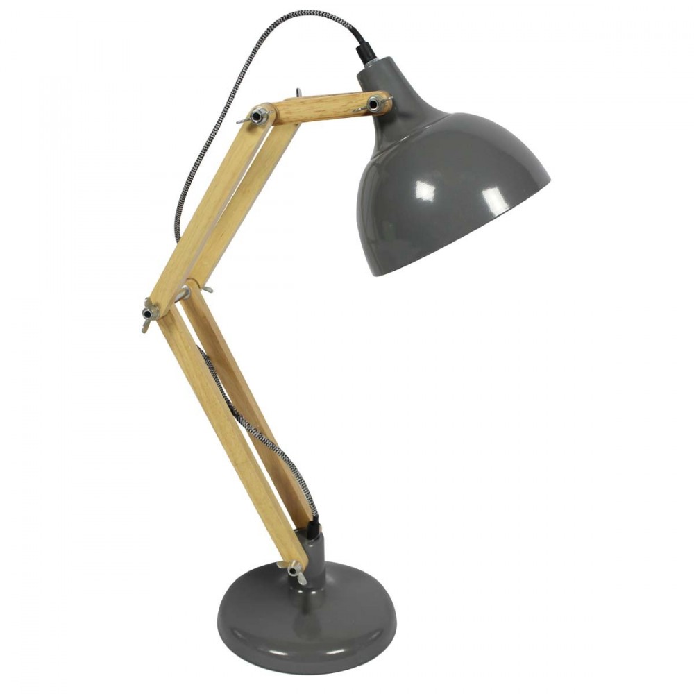 lampe de bureau metal bois hadar