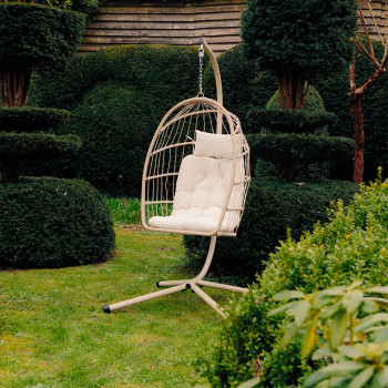 Sully - Fauteuil suspendu de jardin en corde et métal
